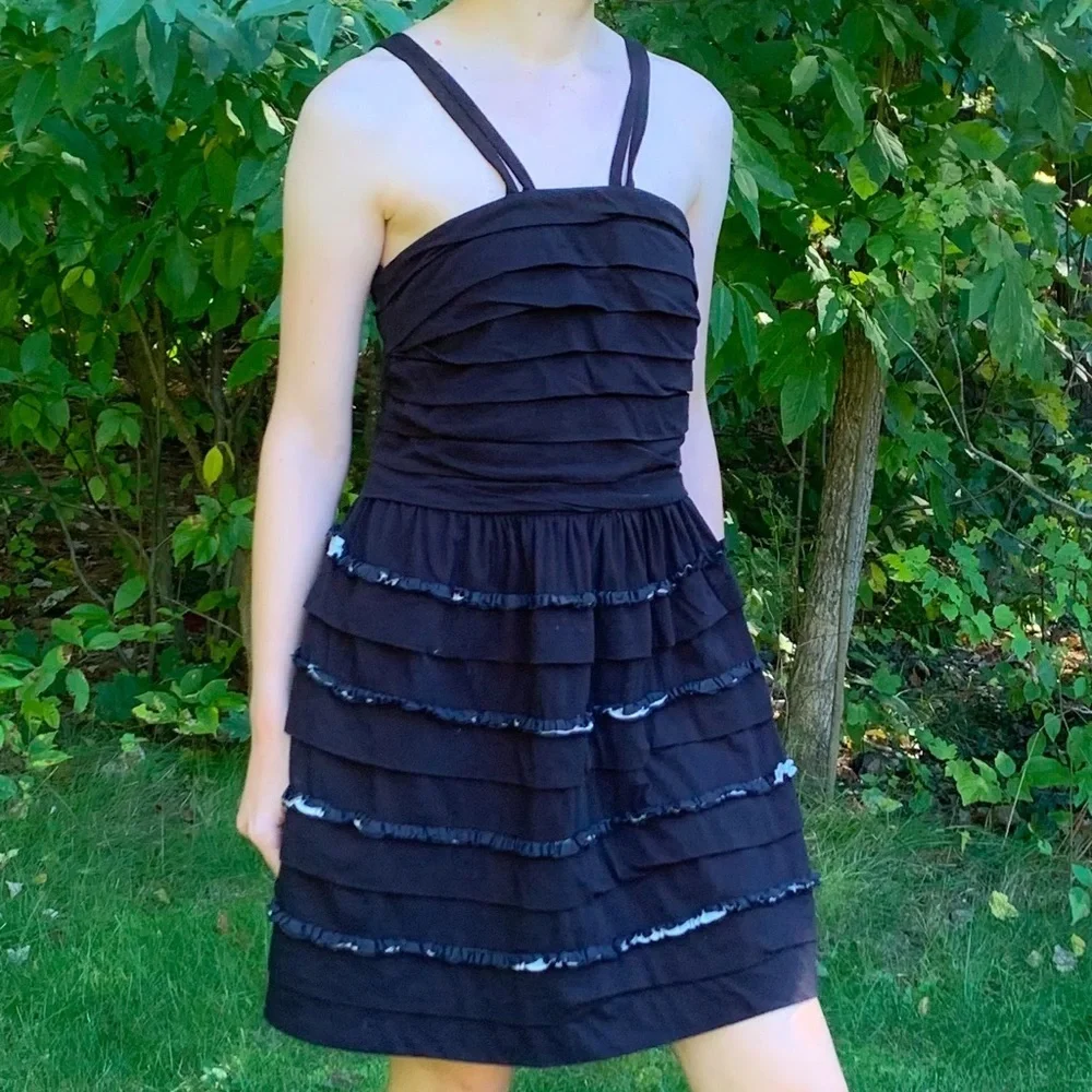 Anthropologie Leifsdottir Ruffle Bandage Dress, M. - Picture 1 of 9